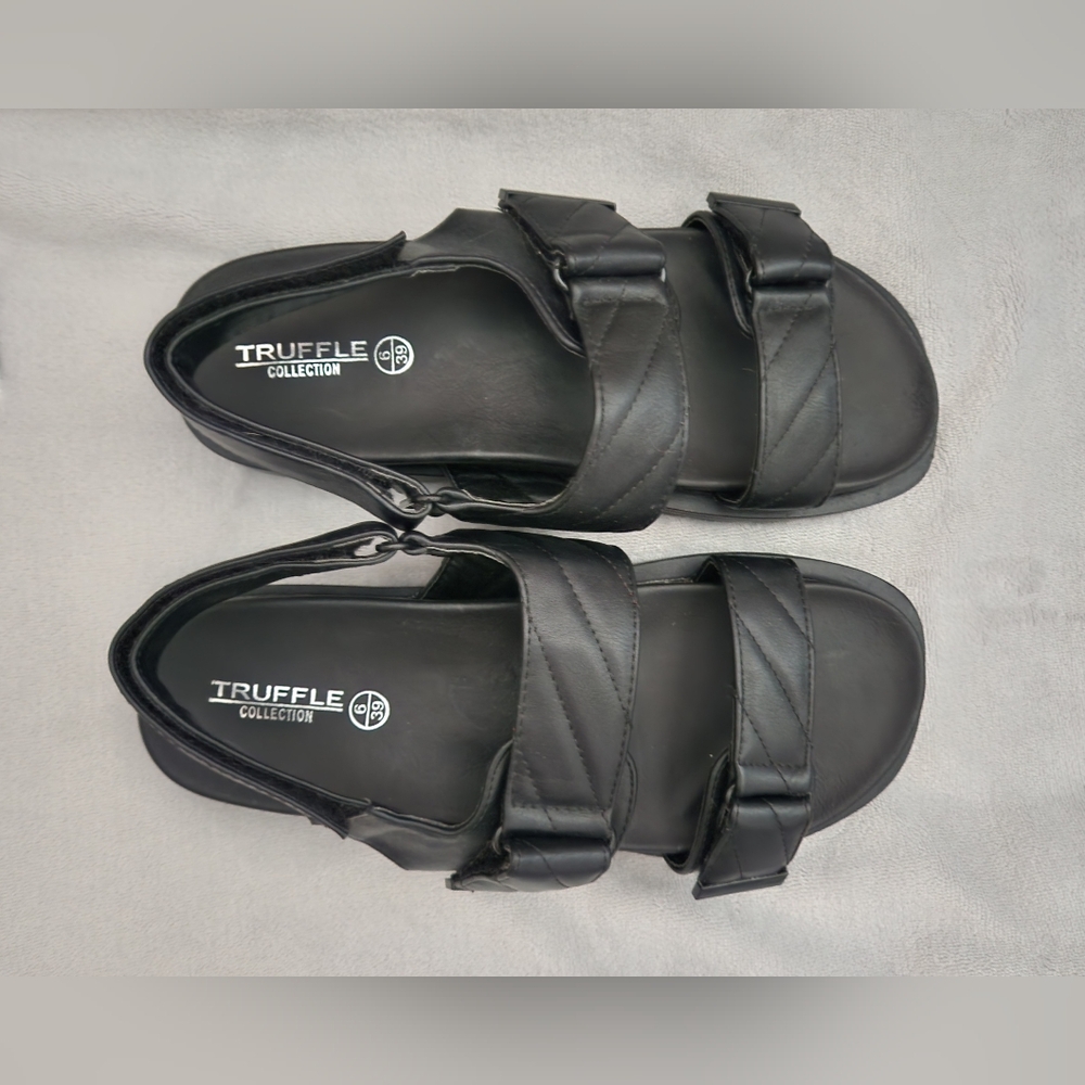 Truffle collection double strap quilted sandals - Picture 6 of 6